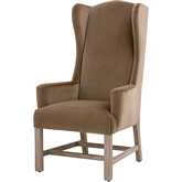 Bennett Dining Arm Chair in Caramel Velvet & Natural Gray Oak Finish